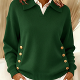 Vynette | V Neck Jumper with Collar