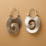 Vintage-Inspired Asymmetrical Silver Earrings
