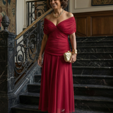 JANET | OFF-SHOULDER FLOW MIDI DRESS