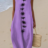 EMMA | VIOLET BLOOM MIDI DRESS