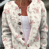 Evanthea™ | Vintage Floral Knit Cardigan Sweater