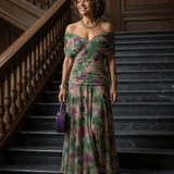 JANET | OFF-SHOULDER FLOW MIDI DRESS