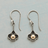 Bohemian Clover Pearl Silver Earrings
