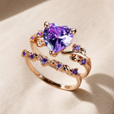 Shimmering Golden Heart Ring