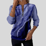 Felicia | Artful Zip-Neck Top