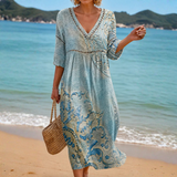 Elegant Pattern Beach Dress