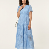 AUDREY | TIERED V-NECK MIDI DRESS