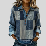 Denise | Patchwork Collared Top