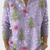 Iris - Festive Button-Detail Christmas Sweater