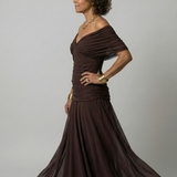 JANET | OFF-SHOULDER FLOW MIDI DRESS