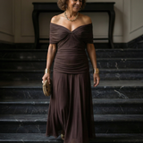 JANET | OFF-SHOULDER FLOW MIDI DRESS