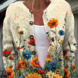 Tansy™ | Vintage Floral Print Cardigan Sweater