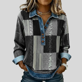 Denise | Patchwork Collared Top