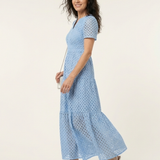 AUDREY | TIERED V-NECK MIDI DRESS