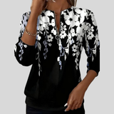 Milly | Floral Zip-Neck Sweatshirt
