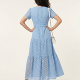 AUDREY | TIERED V-NECK MIDI DRESS