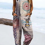 Comfortable Printed Dungarees