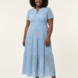 AUDREY | TIERED V-NECK MIDI DRESS
