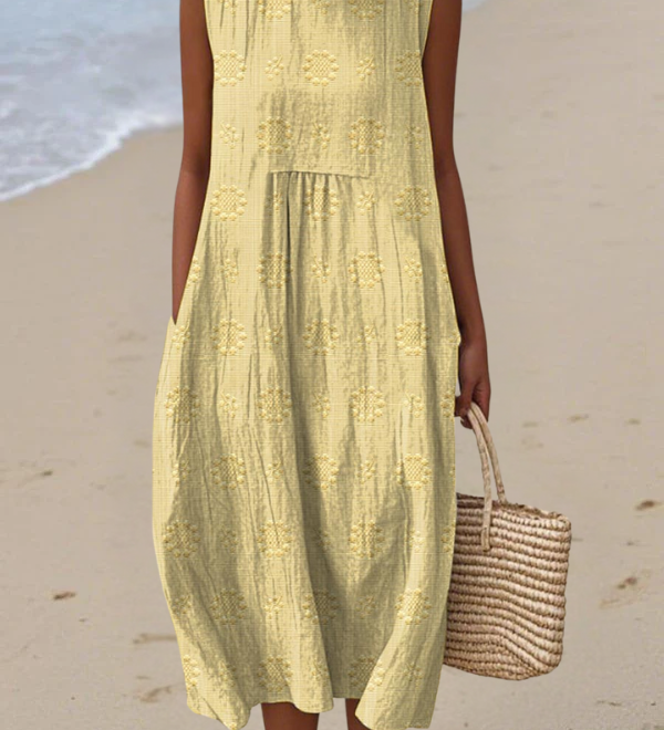 ROSE | EMBROIDERED MIDI DRESS