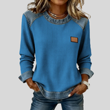 Gloria | Two-Tone Waffle Sweatshirt