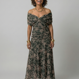 JANET | OFF-SHOULDER FLOW MIDI DRESS