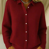 Arabella | Textured Knit Button Up Cardigan