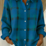 Camilla | Brushed Plaid Cardigan