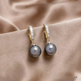 Chic Pearl and Zirconia Drop Earrings