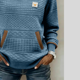 Deborah | Textured Crew Neck Sweatshirt
