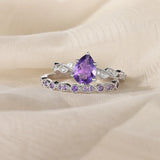 Amethyst Braided Ring Collection