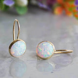 Eternal Gold-Plated White Opal Earrings