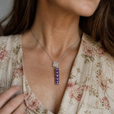 Channel-Inspired Bar Pendant Necklace
