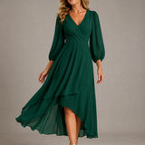 LORRAINE | ELEGANT V-NECK MAXI DRESS