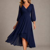 LORRAINE | ELEGANT V-NECK MAXI DRESS