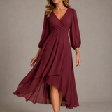 LORRAINE | ELEGANT V-NECK MAXI DRESS