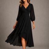 LORRAINE | ELEGANT V-NECK MAXI DRESS