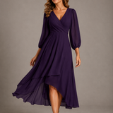 LORRAINE | ELEGANT V-NECK MAXI DRESS
