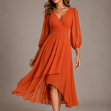 LORRAINE | ELEGANT V-NECK MAXI DRESS