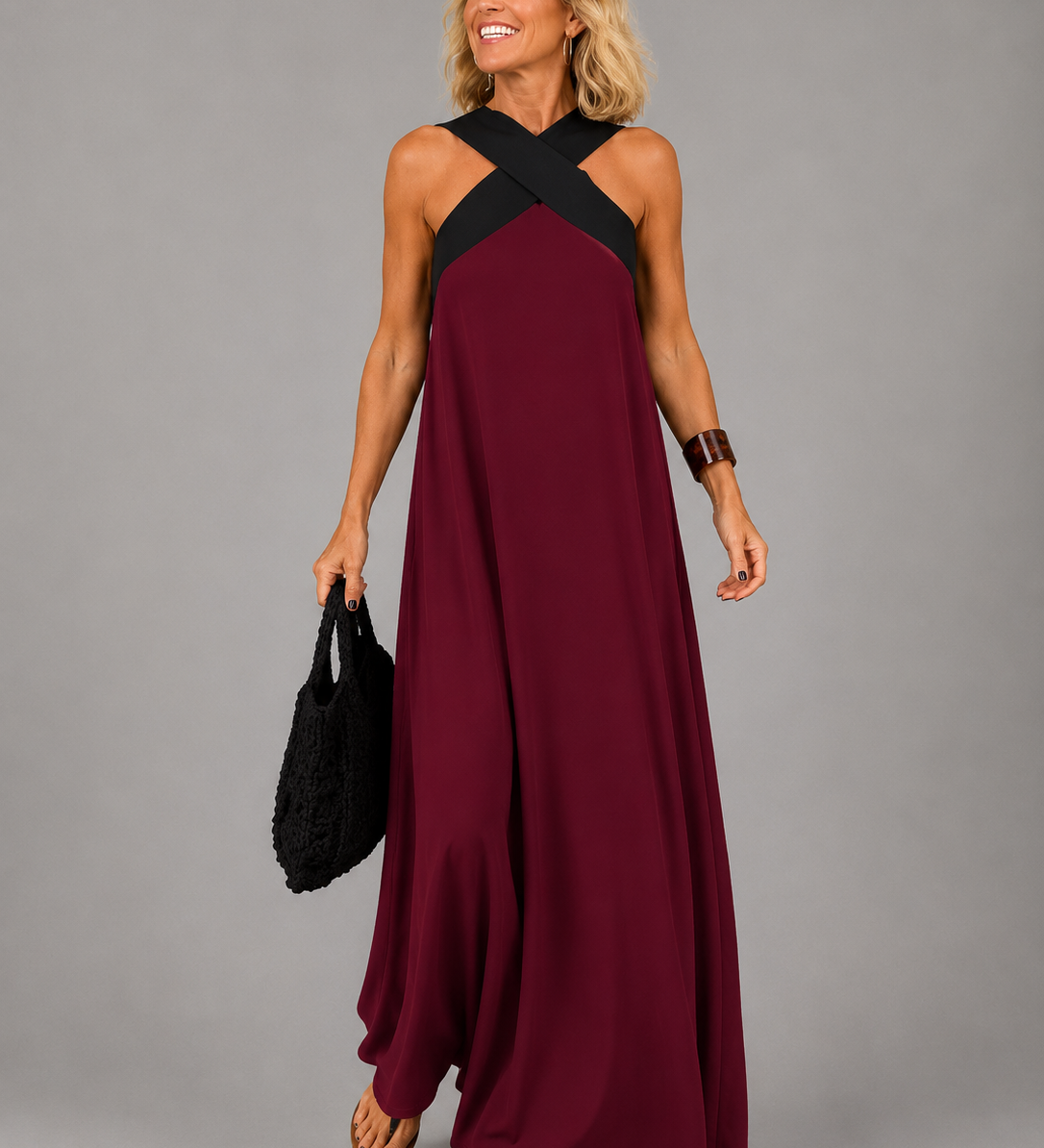 VALERIE | CROSS-OVER MAXI DRESS