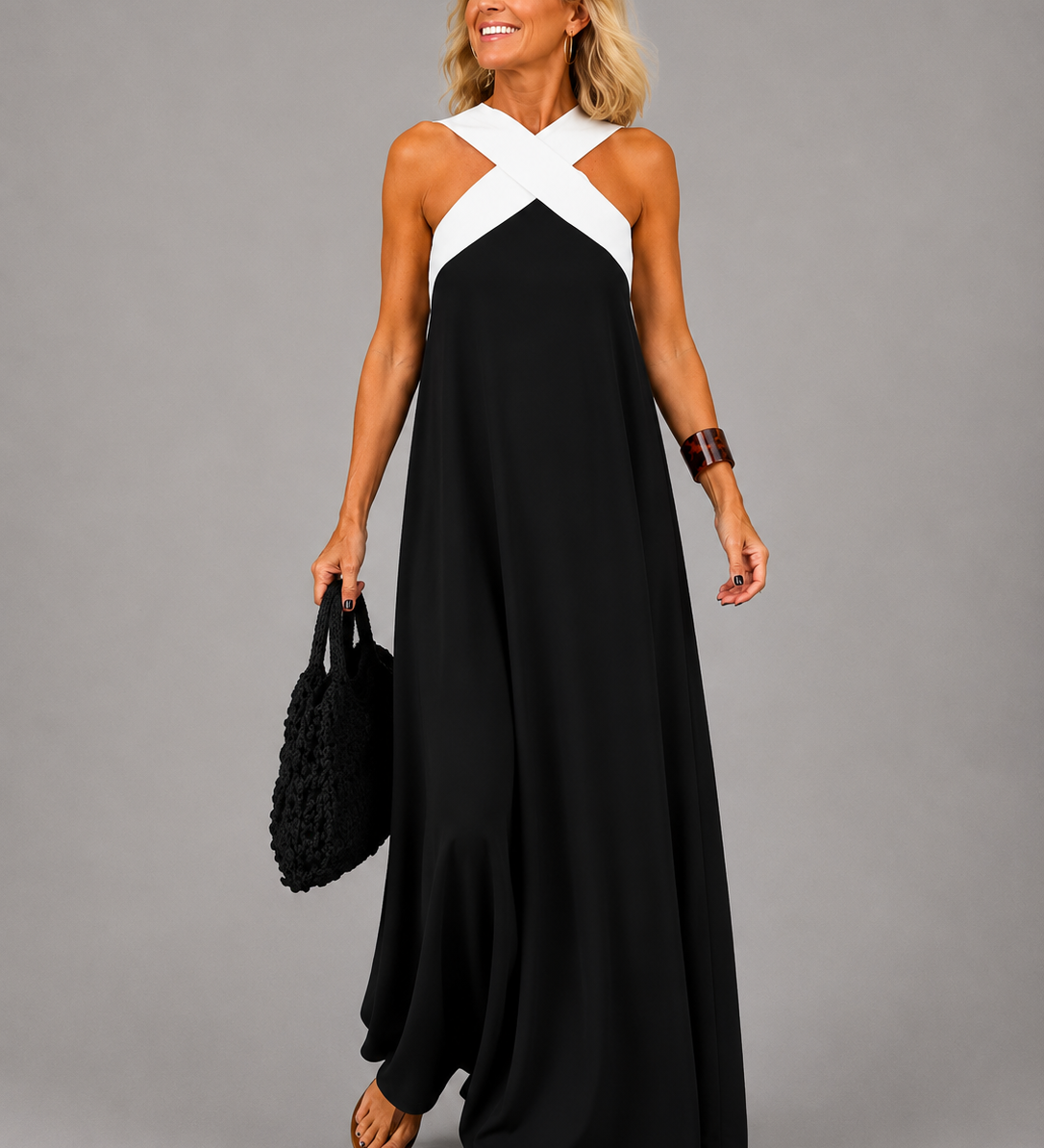 VALERIE | CROSS-OVER MAXI DRESS