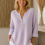 Henley Button Top for Women