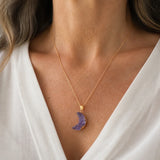 Lunar Crescent Pendant Necklace