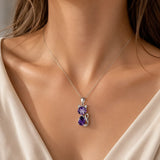 Amethyst Crystal Cat Pendant Necklace