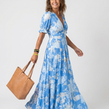 MARGARET | FLORAL V-NECK MAXI DRESS