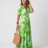 MARGARET | FLORAL V-NECK MAXI DRESS