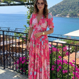 MARGARET | FLORAL V-NECK MAXI DRESS