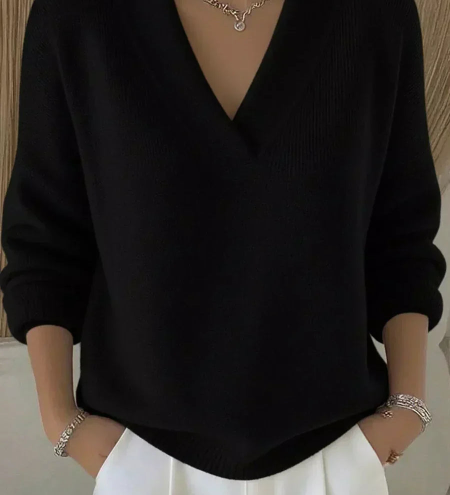 Vivelle | Relaxed V Neck Jumper