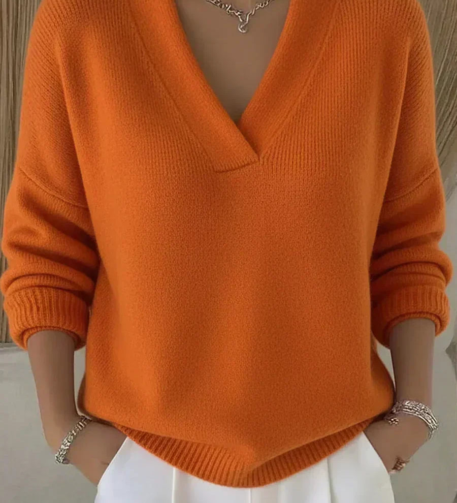 Vivelle | Relaxed V Neck Jumper