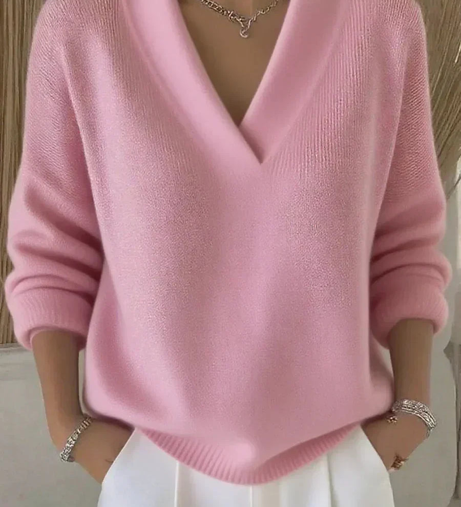 Vivelle | Relaxed V Neck Jumper