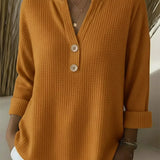 Lucinda | Henley Button Top